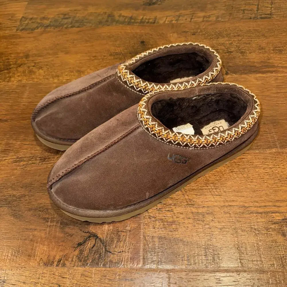 UGG Men’s Tasman Chestnut Shearling Lined Moccasin Slipper Shoe US 10